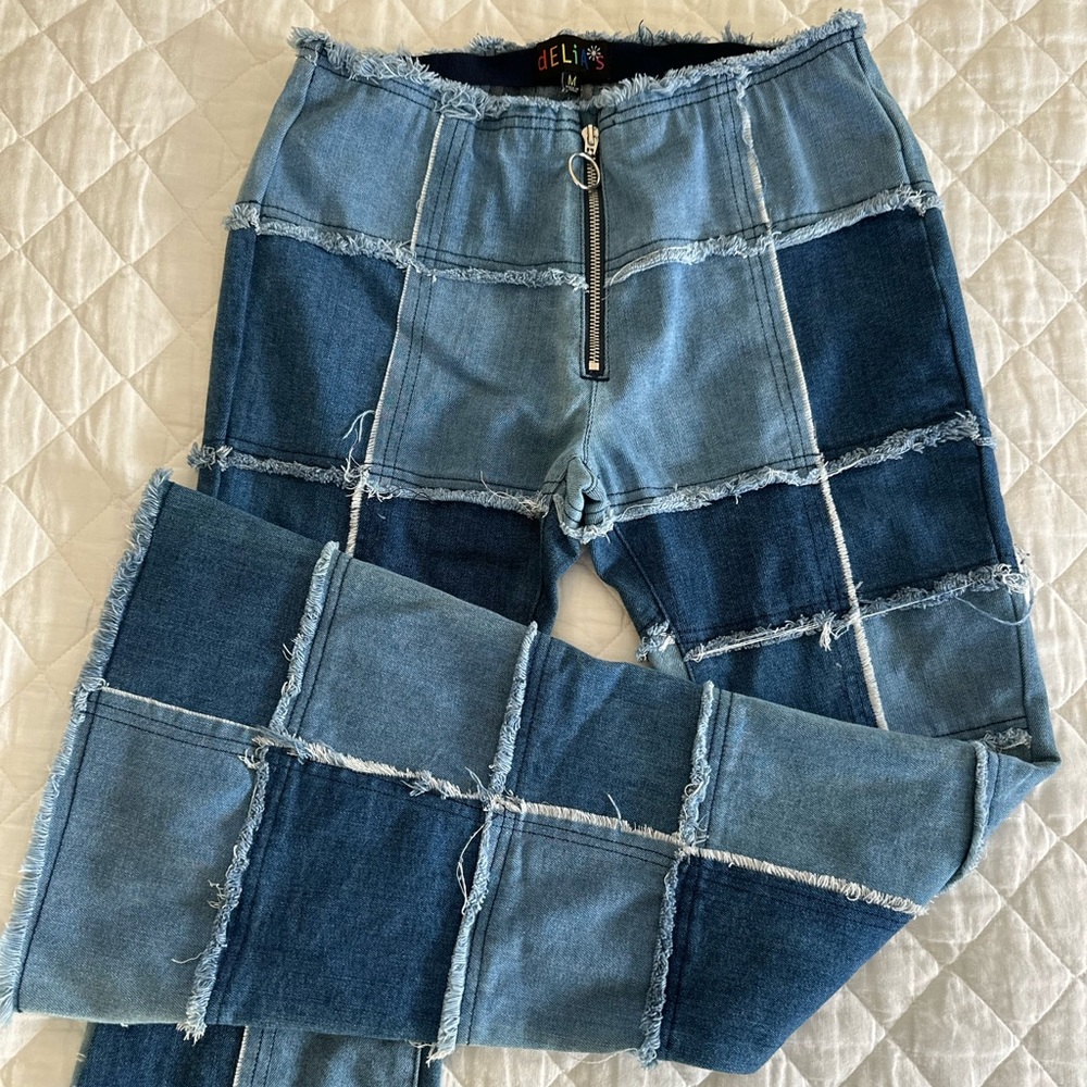 dELiA*s Patchwork Flare Jeans